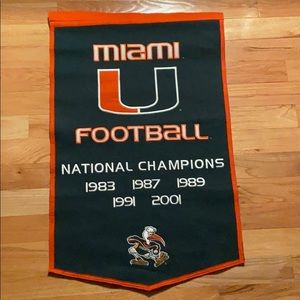 Miami hurricanes football banner